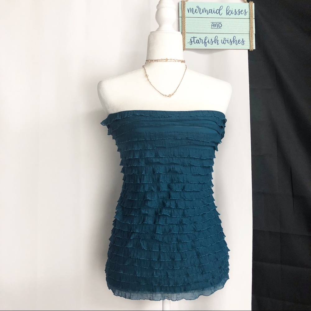 The Limited Teal Tube Top Size Small